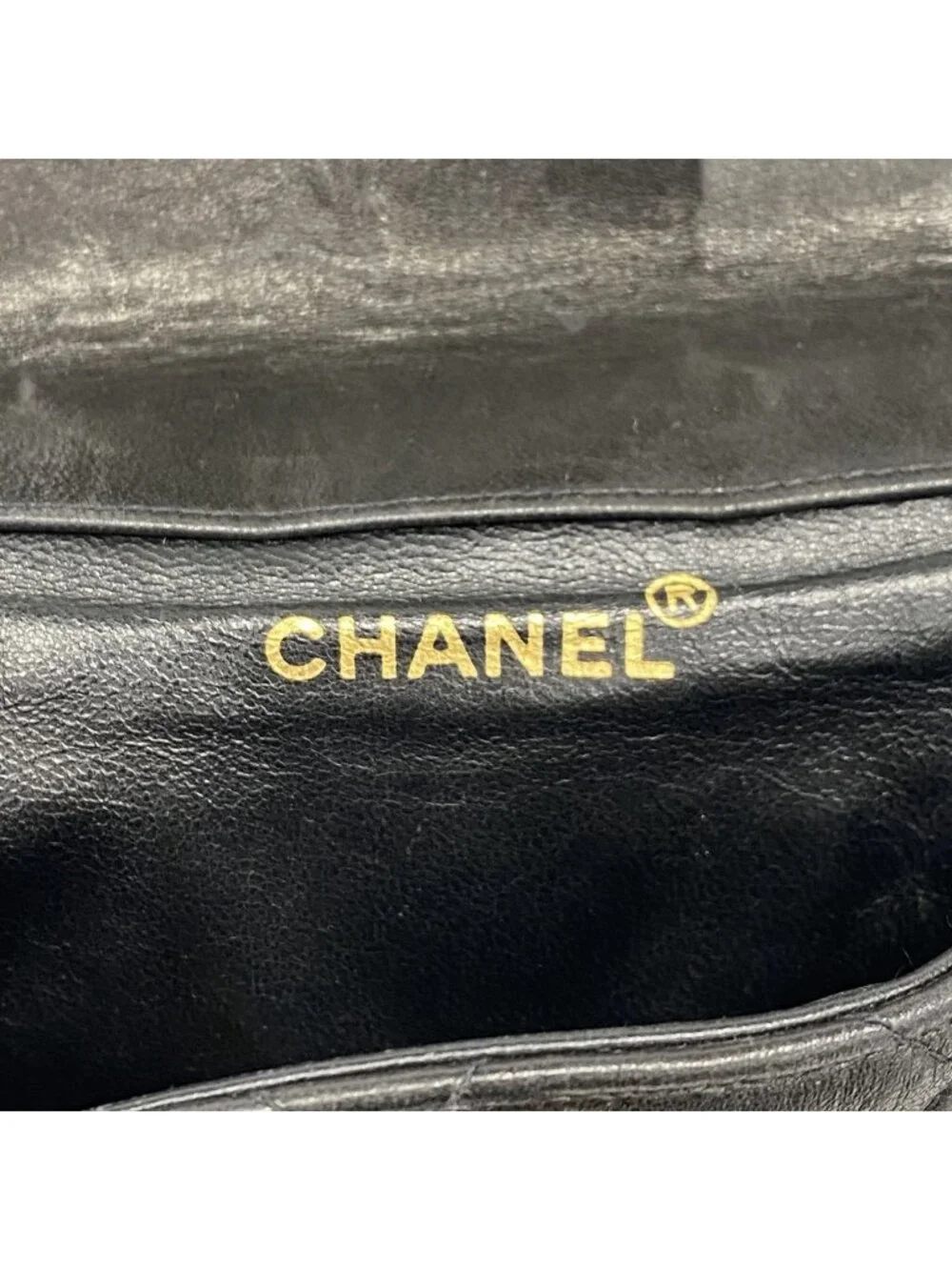 Chanel Backpack Quilted Lambskin Black Gold